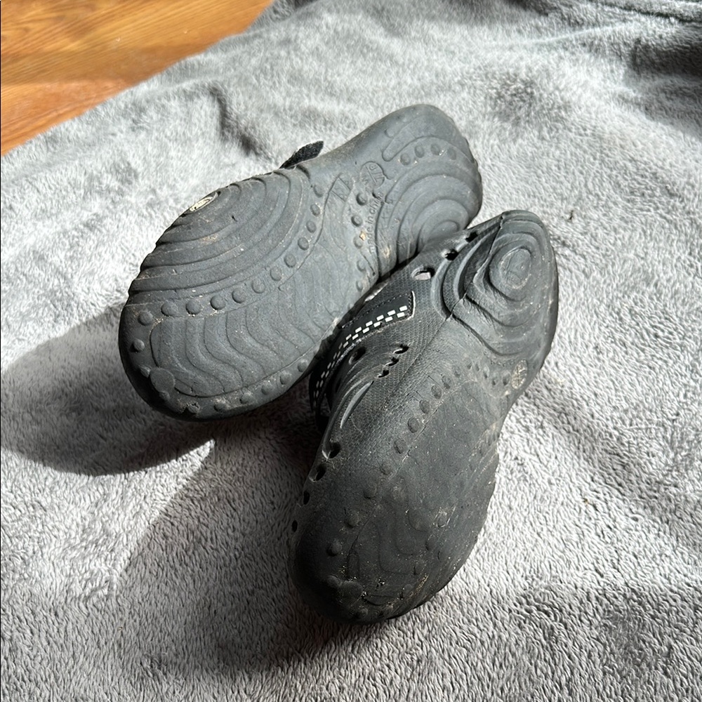 Black Perforated Mules with Strap - Picture 6 of 6